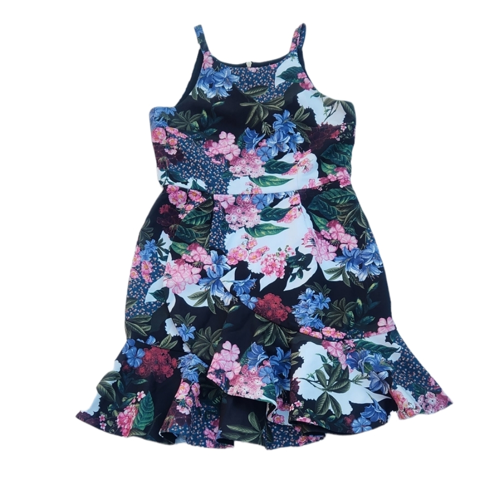 👗GIANNI BINI👗 FLORAL RUFFLE GIRL'S DRESS SIZE 10